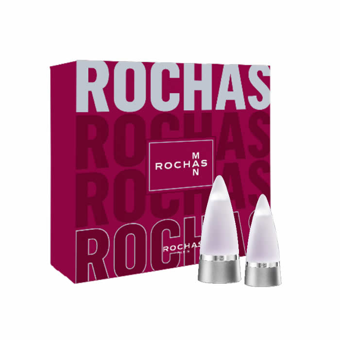  Rochas Man Eau De Toilette Spray 100ml Confezione da 2 Prodotti