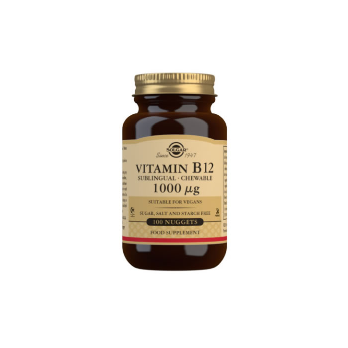 Solgar vitamīns B12 1000 µg 100 košļājamās tabletes