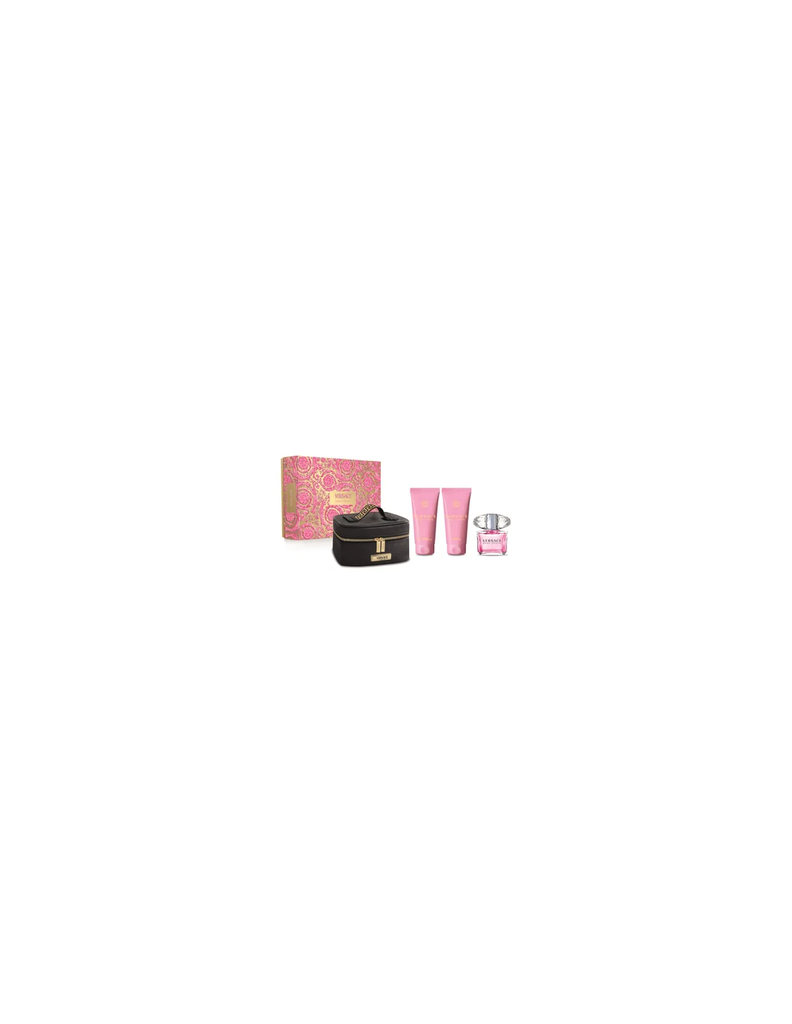 Versace Bright Crystal tualetinio vandens purškiklis 90 ml Kalėdų rinkinys 4 vnt.