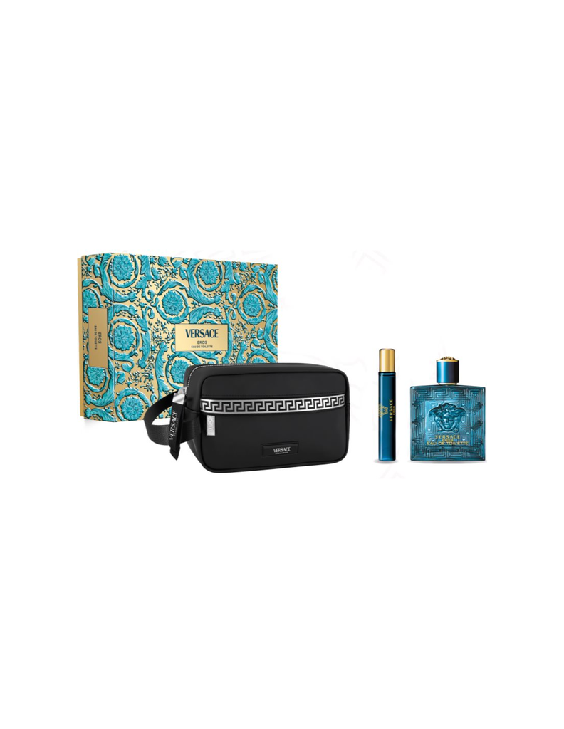 Versace Eros Eau De Toilette Spray 100ml Kerstset 3 stuks
