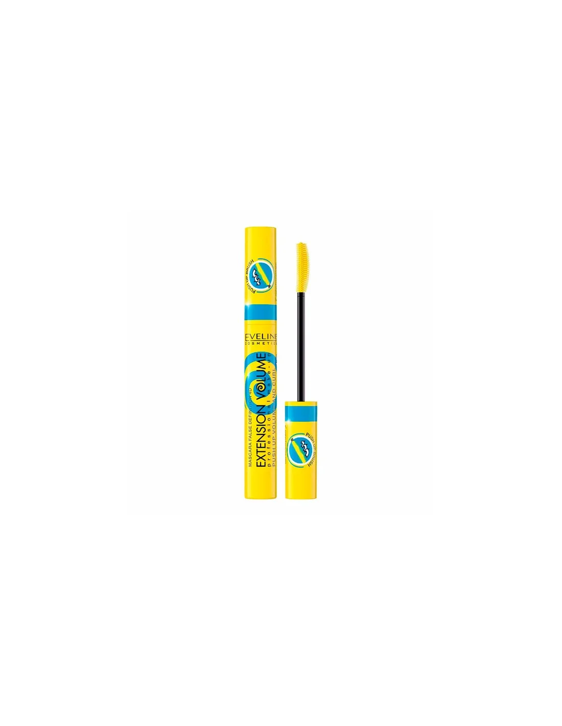 Eveline Mascara Extension Volume Push Up Volumen Levanta Riza