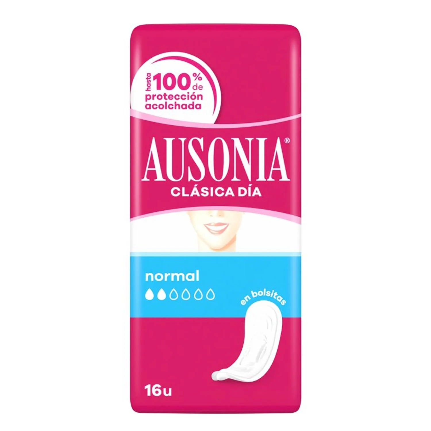 [399659] Ausonia Clasica Dia Compresas En Bolsas Sin Alas 16un