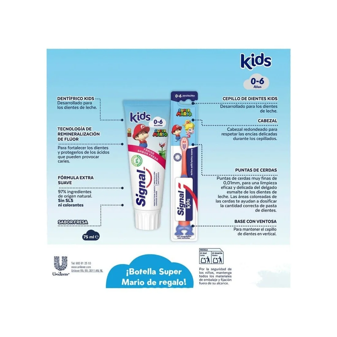 [399730] Signal Kids Super Mario 2x75 ml Cep Bot