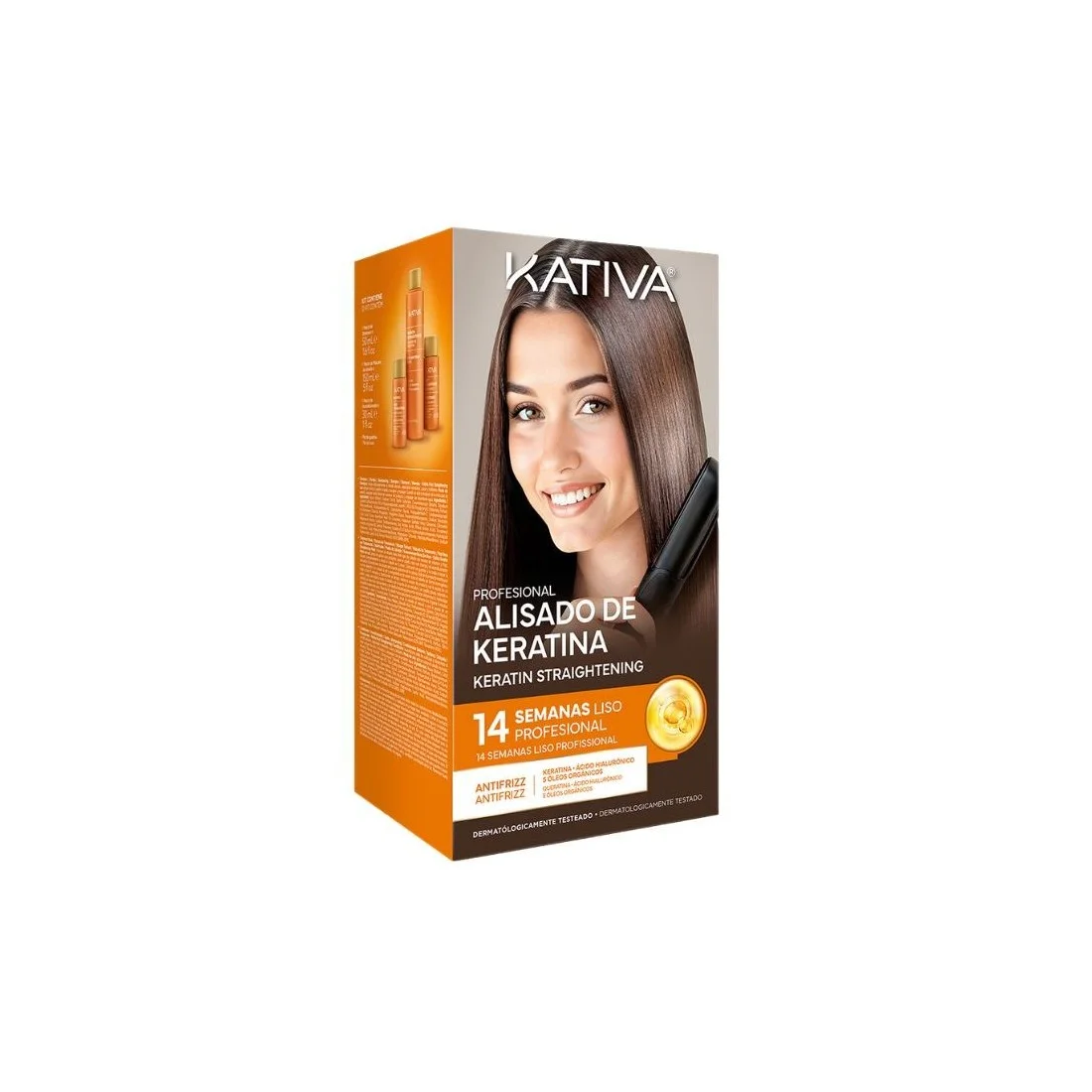 [407788] Kativa Profesional Alisado Brasileño Keratina Estuche 4 Piezas