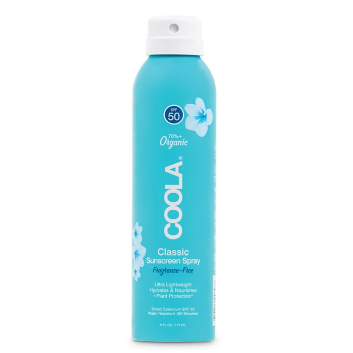 Coola Classic tělový organický sprej na opalování Spf50 bez vůně 177 ml
