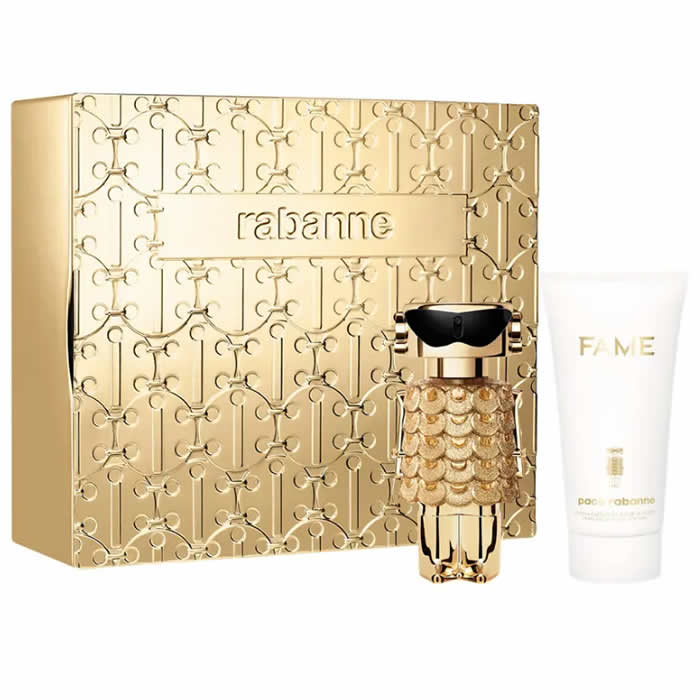 Paco Rabanne Fame Intense parfumska voda v pršilu 50 ml Škatla z 2 izdelki