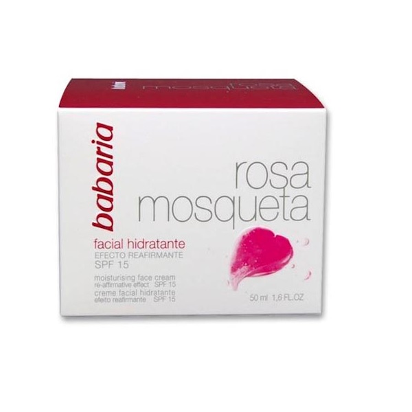 Babaria Crema Viso 24 Ore Umidità Olio di Rosa Canina Spf15 50ml