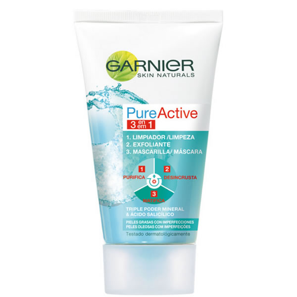 Garnier 3-in-1-Reiniger gegen verkrustete Mitesser, 150 ml