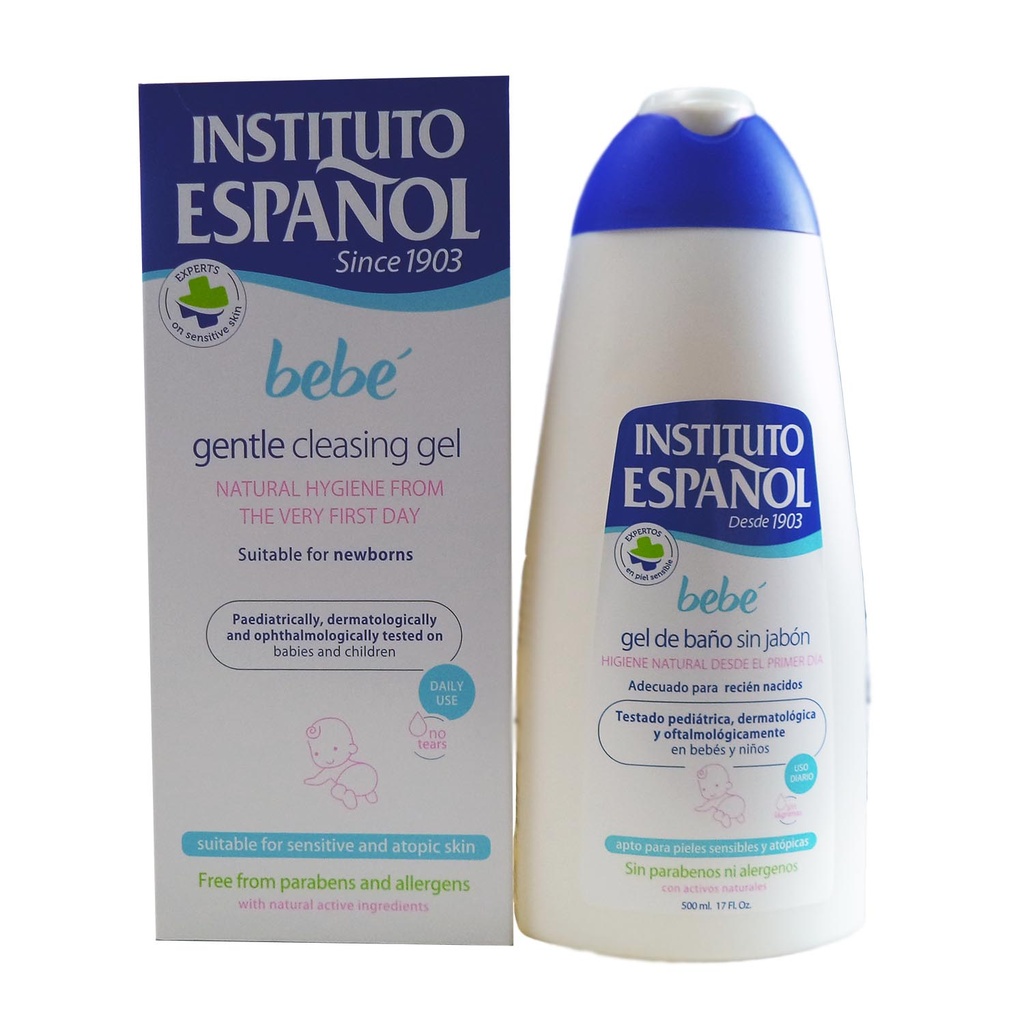 Instituto Español Baby Bath gelis be muilo jautriai odai be alergenų 500 ml
