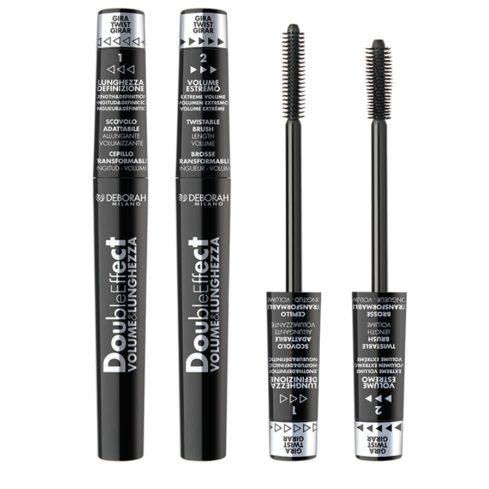 Deborah Milano Mascara met dubbel effect Zwart 