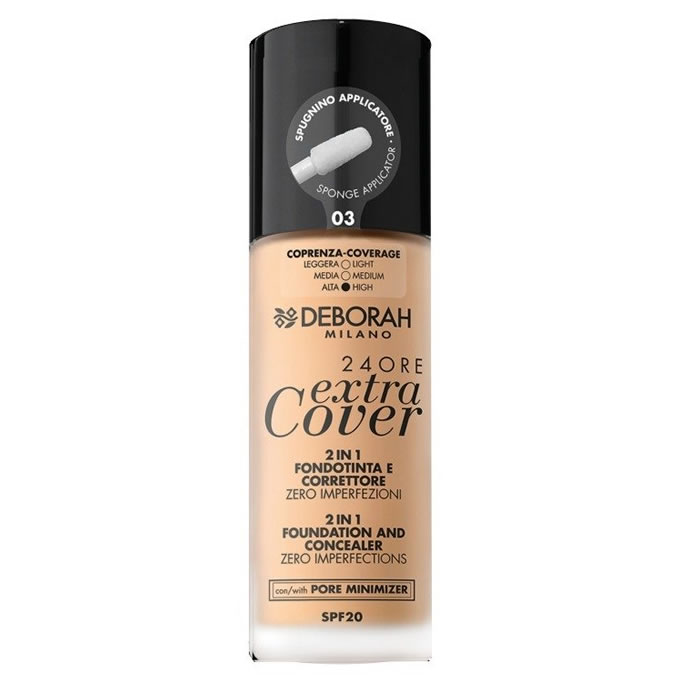 Deborah Milano 24 Ore Extra Cover 2v1 Spf20 03 30ml