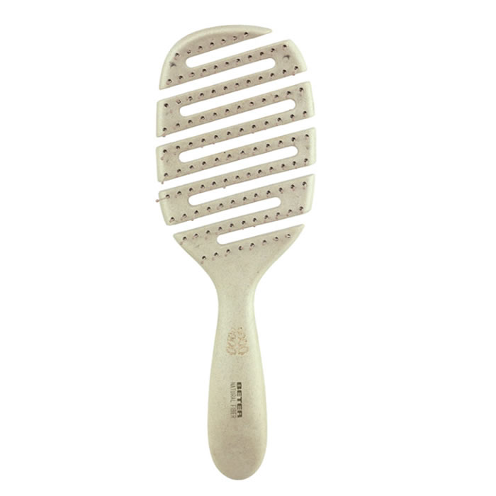 Beter Detangling Natural Fiber Flexible Vent Brush Bēšs