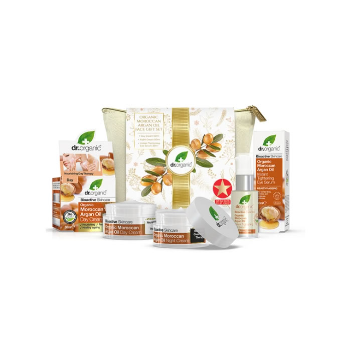 Darilni set za obraz Organic Maroccan Argan Oil