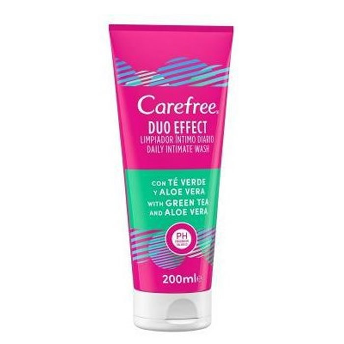 Carefree Duo Effect Intimate Cleanser Zeleni čaj & Aloe Vera 200 ml