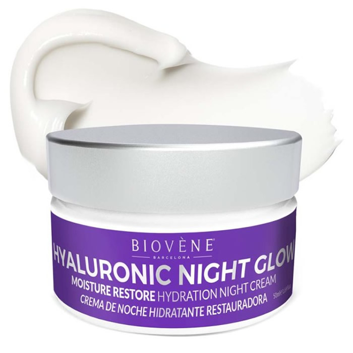 Biovene Hyaluronic Night Glow Crema de noche hidratante restauradora de humedad 50 ml