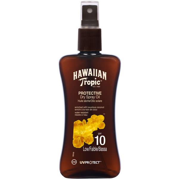 Hawaiian Tropic Olejek ochronny w suchym sprayu Spf10 Low 200ml