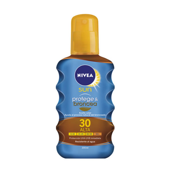 Nivea Sun Protect And Bronze Dry Oil Spf30 200 ml