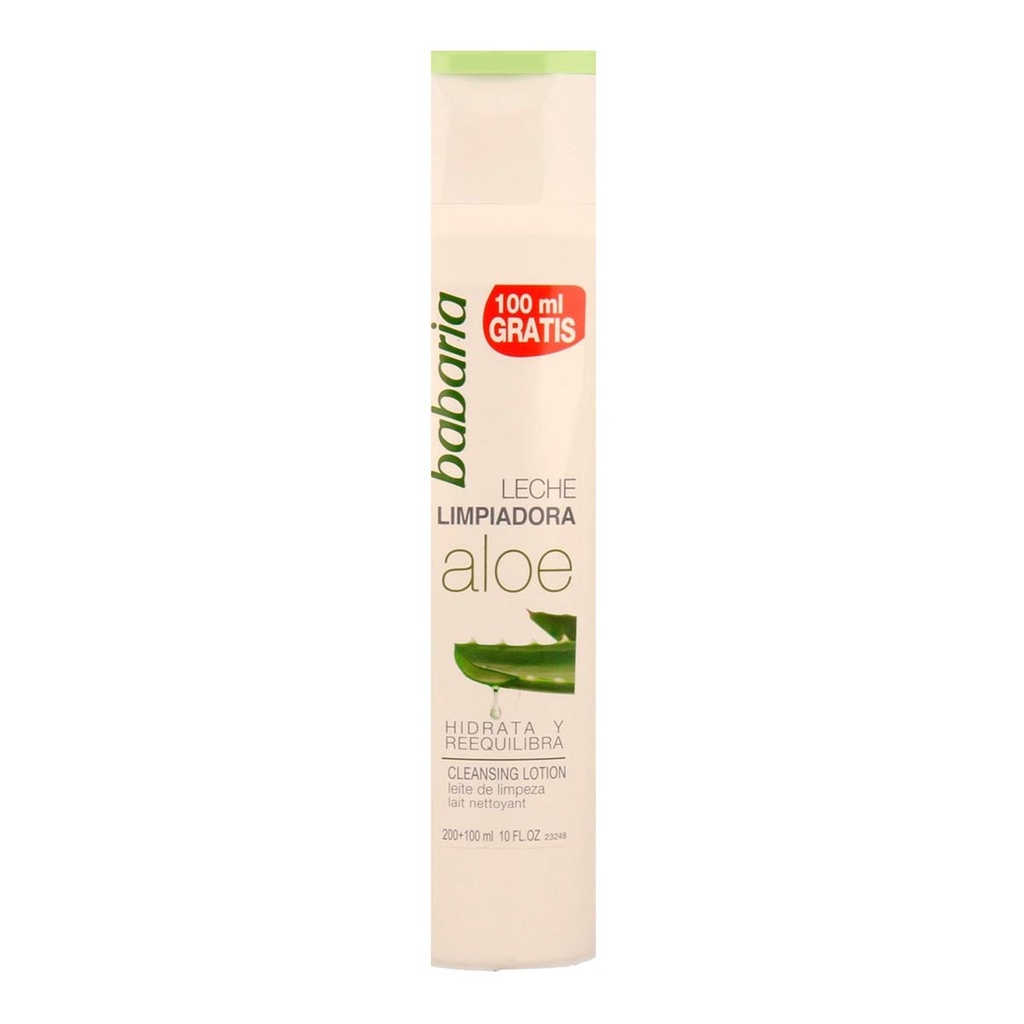 Babaria čistilno mleko z aloe vero 200 ml + 100 ml gratis