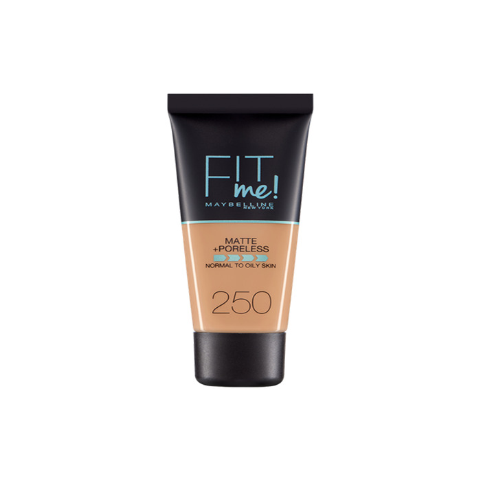 Maybelline Fit Me Base de maquillaje mate sin poros 250 Sun Beige