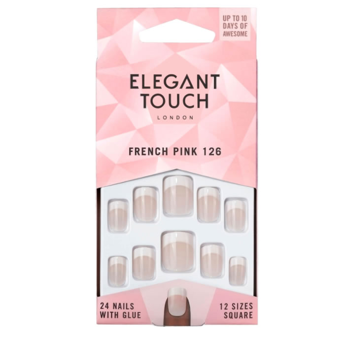 Elegant Touch natuurlijke Franse nagels 126 kort