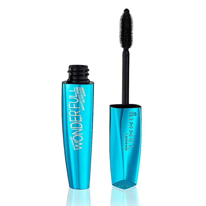 Rímel Rimmel Wonderfull com óleo de argan à prova d'água 001 preto