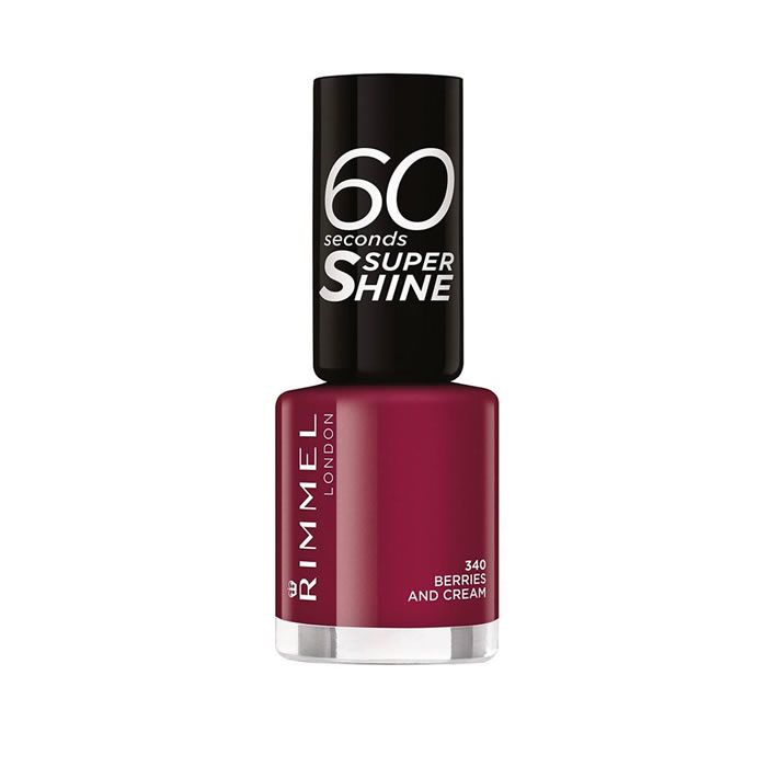 Rimmel London 60 Seconds Super Shine lak na nehty 340 Berries And Cream