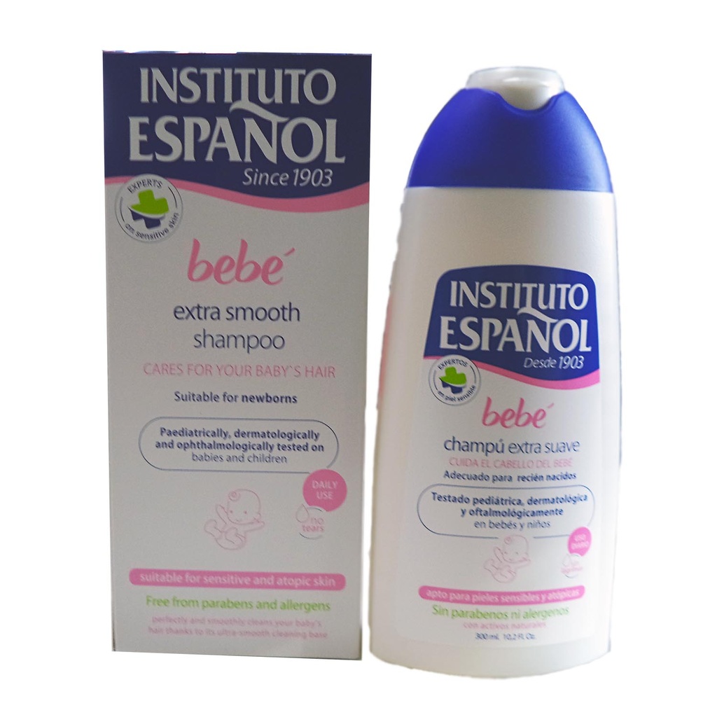 Instituto Español Bebe Extra Soft Newborn Shampoo Sensitiv hud Allergenfri 300ml