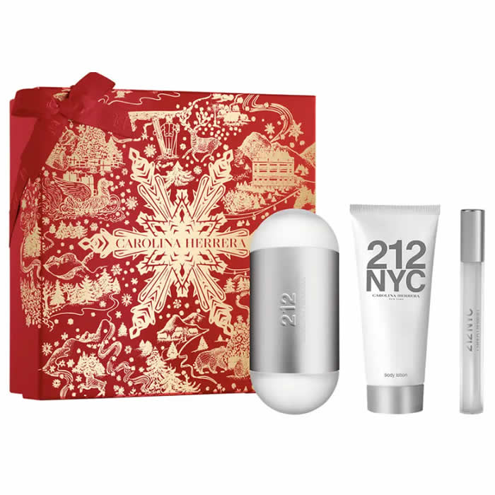 Carolina Herrera 212 Nyc Eau De Toilette Spray 100ml Doos 3 Producten