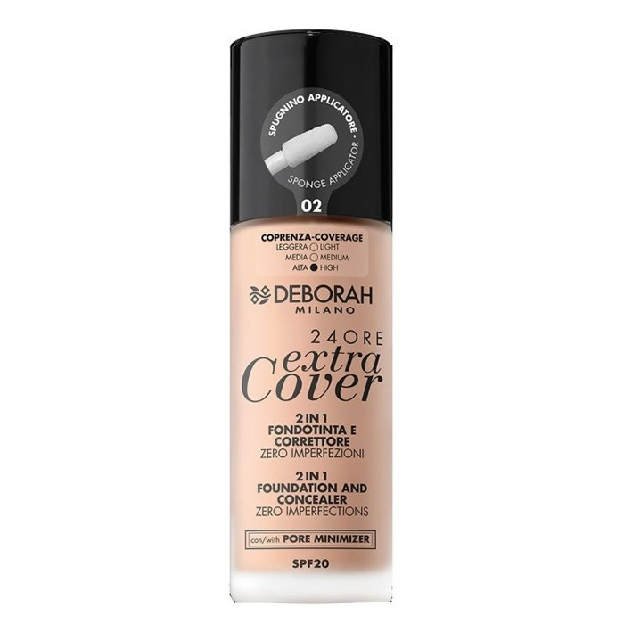 Deborah Milano 24 Ore Extra Cover 2 In 1 Spf20 02 30 ml
