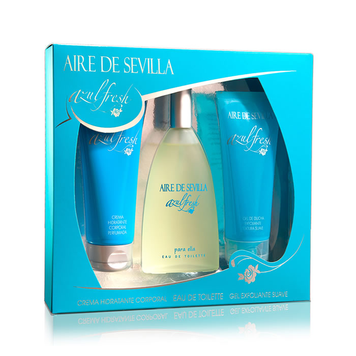 Aire De Sevilla Azul Fresh toaletní voda s rozprašovačem 150 ml sada 3 kusů