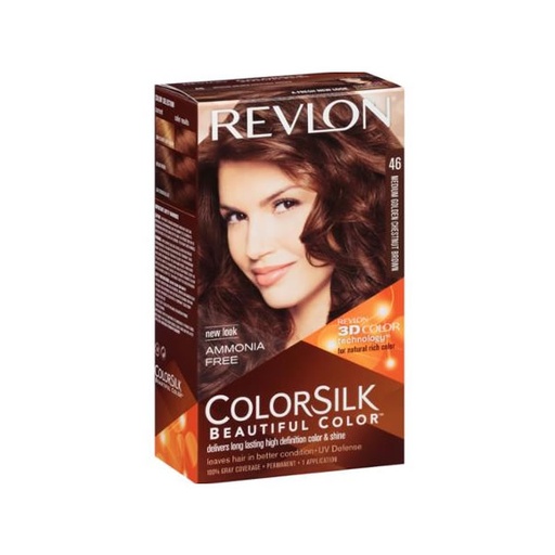 [67986] Revlon Colorsilk bez amoniaku 46 středně zlatá kaštanově hnědá 