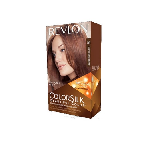 [67991] Revlon Colorsilk bez amoniaku 55 světle červenohnědá 