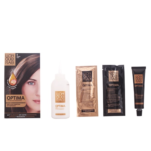 [69589] Llongueras Optima Tinta Permanente Per Capelli Senza Ammoniaca 5 Castano Chiaro