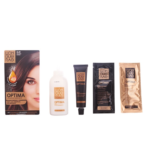 [69591] Llongueras Optima Tinta Permanente per Capelli Senza Ammoniaca 6.41 Cioccolato