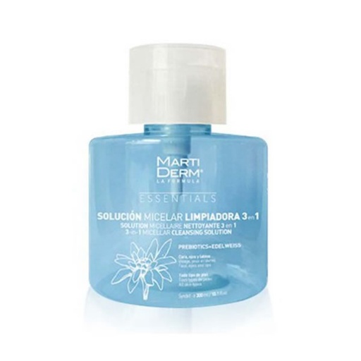 [77237] Martiderm Essentials 3 v 1 micelární čisticí roztok Prebiotics Edelweiss 300 ml