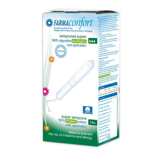 [81906] Bavlněné tampony FarmaConfort s aplikátorem Super velikost 14 jednotek