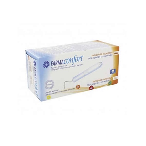 [81907] FarmaConfort Bombažni tamponi z aplikatorjem Superplus Velikost 14 enot