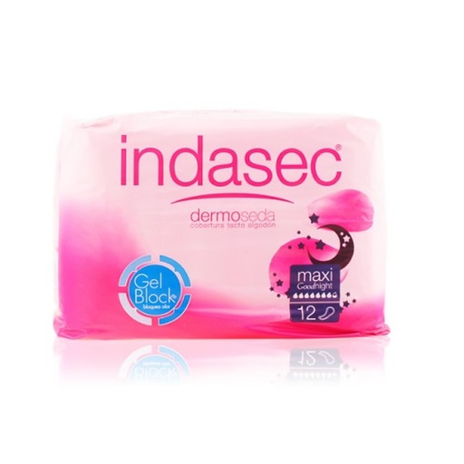[85384] Indasec Dermoseda Good Night inkontinenčna kompresa Maxi 12 enot