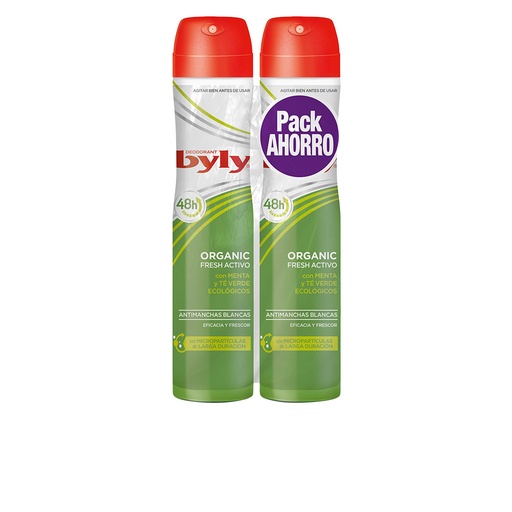 [97340] Byly Organic Extra Fresh deodorant ve spreji 2x200ml