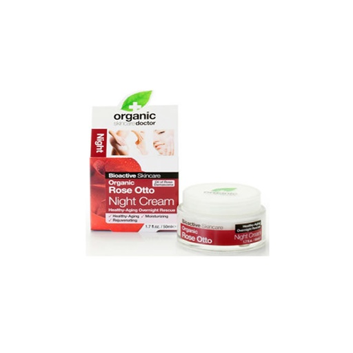 [99187] Dr Organic Rose Otto vlažilna nočna krema 50 ml