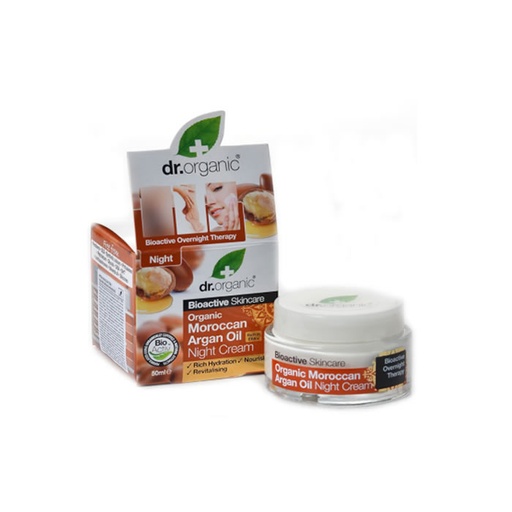 [99299] Dr Organic Moroccan Argan Oil vlažilna nočna krema 50 ml