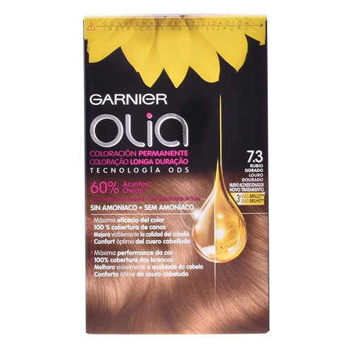 [101100] Garnier Olia Permanentna barva za lase 7.3 Golden Dark Blonde