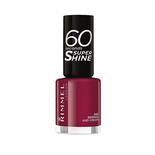 [103035] Rimmel London 60 Seconds Super Shine Nail Lacquer 340 Berries And Cream
