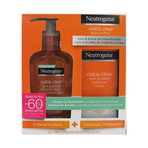 [119394] Neutrogena Visibly Clear Ежедневен почистващ гел 200 мл Комплект 2 продукта 