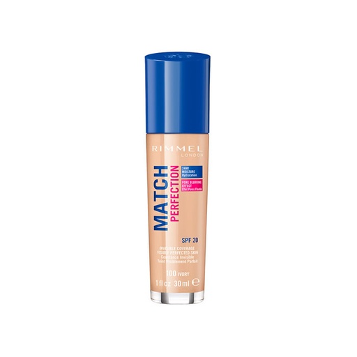 [160406] Rimmel London Match Perfection Foundation Spf20 100 Ivory 30ml