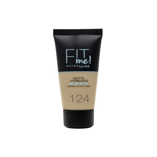 [163058] Maybelline Fit Me Matte + Poreless Foundation 124 Soft Sand 30ml