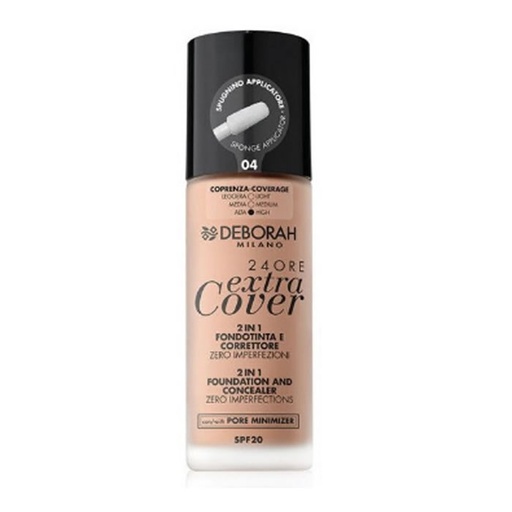 [182734] Deborah Milano 24 Ore Extra Cover 2 az 1-ben Spf20 04 30ml