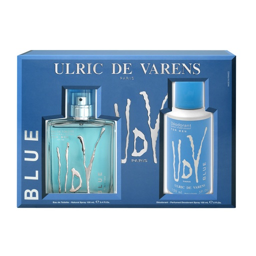 [184308] Ulric De Varens Blue Eau De Toilette spray 100ml Box 2 termékek