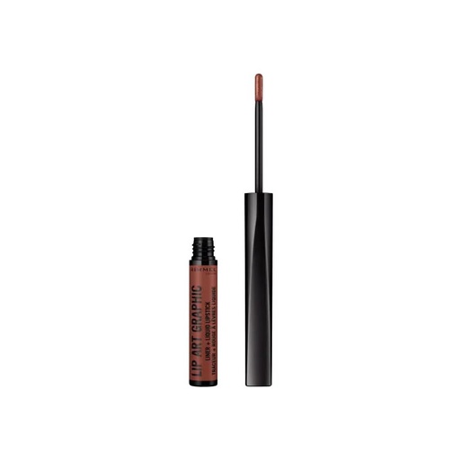 [189862] Rimmel London Lip Art Graphic Liner&Lápiz labial líquido 760 Brown Sugar