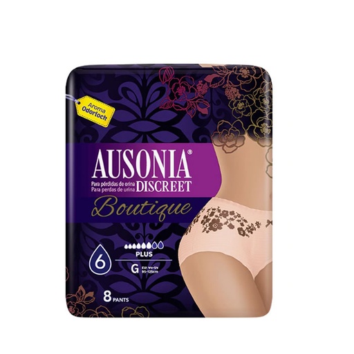 [190338] Ausonia Discreet Boutique Braguitas-Pants 8 jednotek